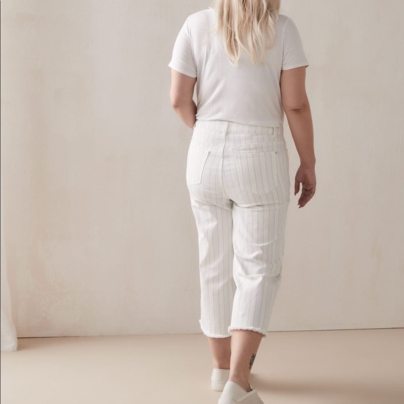 Love & Legend Denim - Striped Cropped Denim